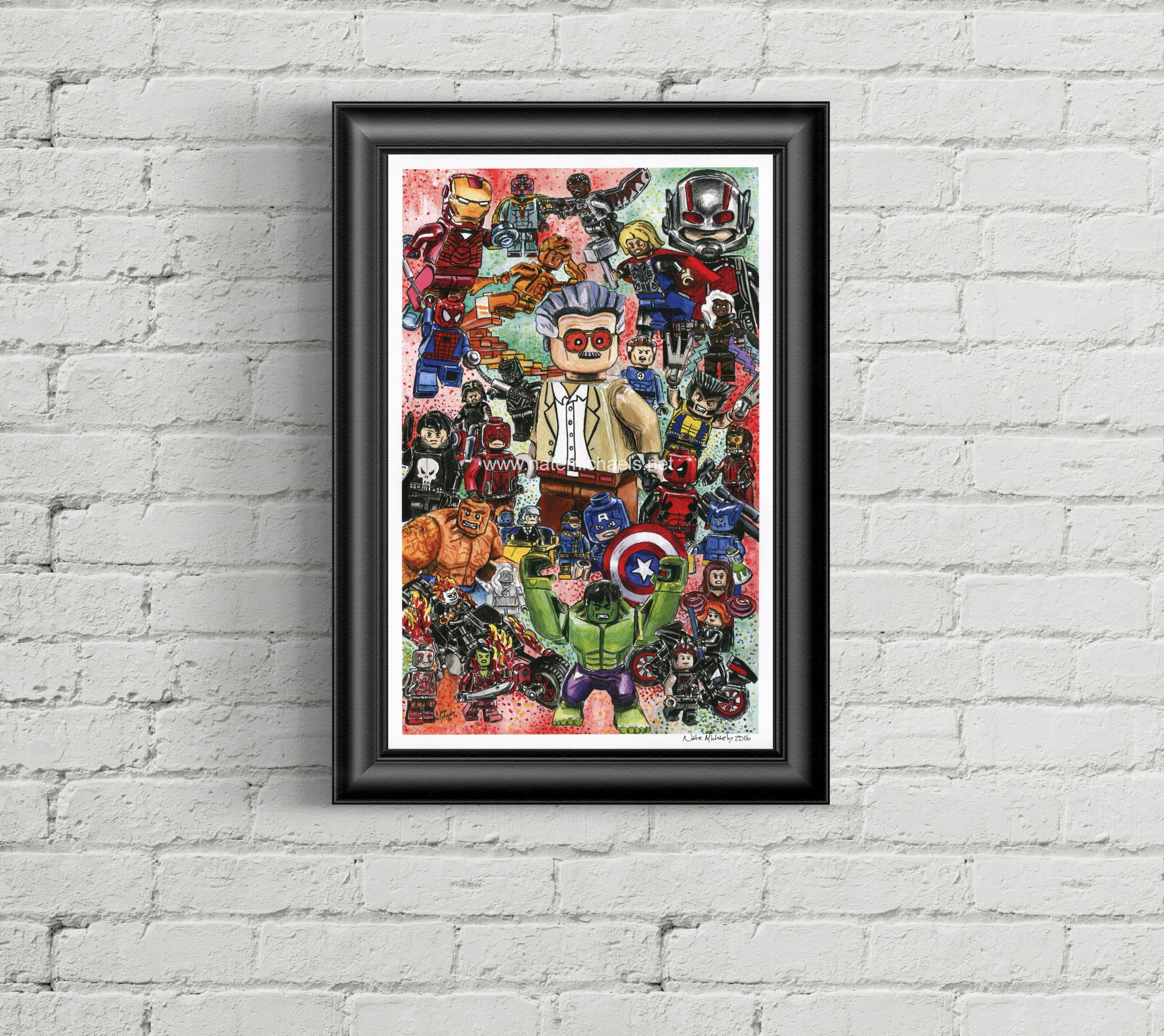 Marvel lego wall art hot sale